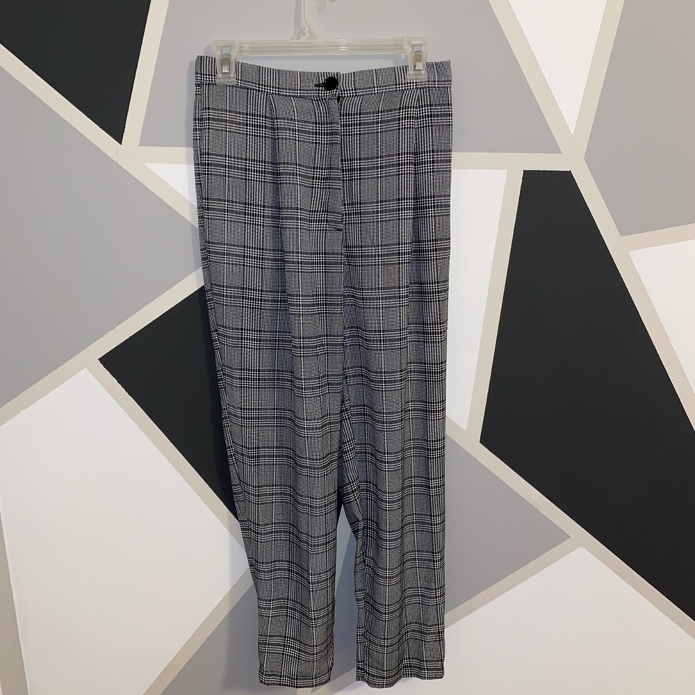 Black and White Trousers Size 6